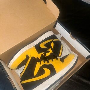 Yellow and Black Air Jordan 1